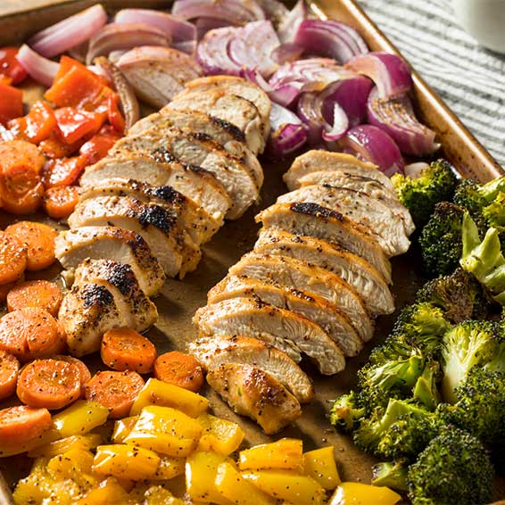 One-Pan Roasted Chicken & Veggies
