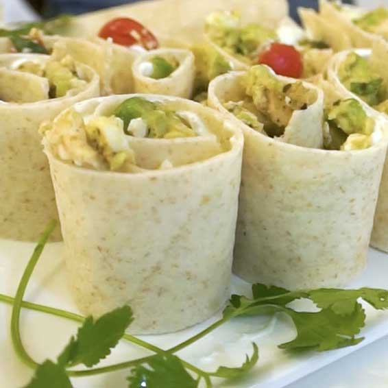 Avocado-Chicken Pita Roll